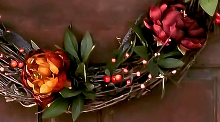 Custom Autumn Peonie Faux Wreath