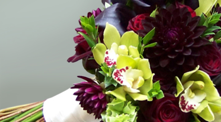 Custom faux dalia bouquet